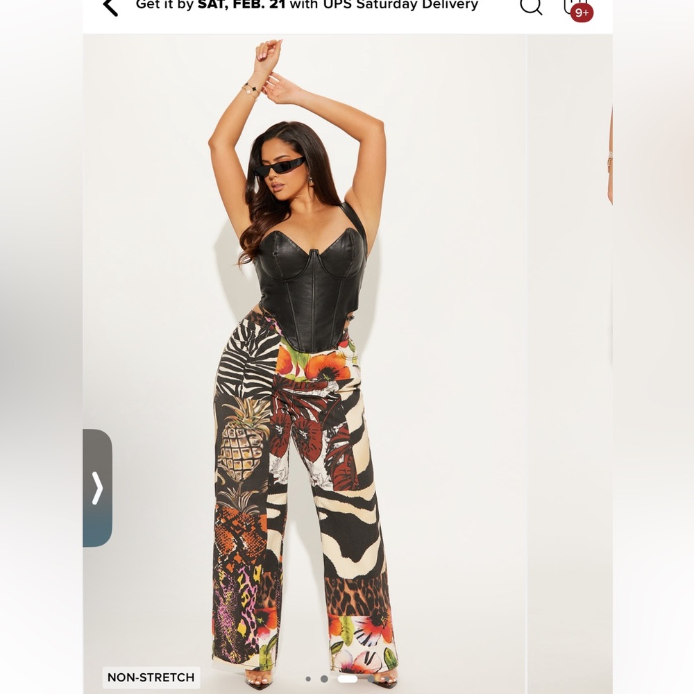 💕 SALE 💕Fashion Nova Multicolor Wide Leg Pants